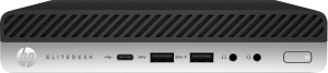 HP EliteDesk 705 65W G4 AMD Ryzen™ 5 PRO 2400G 8 GB DDR4-SDRAM 256 GB SSD Windows 10 Pro Mini PC Black, Silver