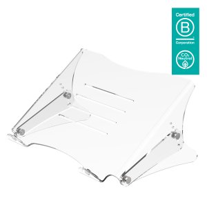 Addit notebook riser - adjustable 450, clear acrylic