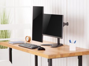 Equip 17"-32" Economy Dual Monitor Tabletop Stand