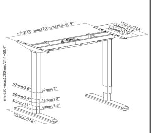 Equip ERGO Electric Sit-Stand Desk Frame, Dual Motor, White