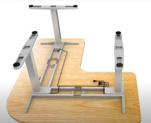 Equip 650820 standing desk frame 3 leg(s) Grey