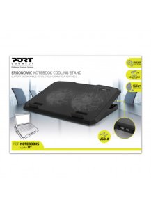 Port Designs 901099 laptop cooling pad 43.2 cm (17") 800 RPM Black