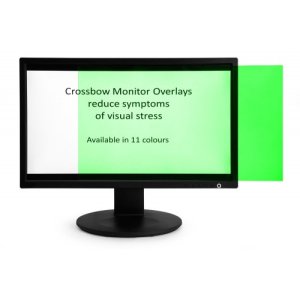 Crossbow Education Monitor Overlay Grass - 24″ Widescreen (299 x 529 mm). These overlays give a low cost screen tint that can give the user a nonadjustable approximate correction to aid their vision. Often users will require similar overlays for reading p