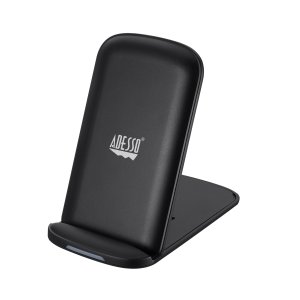 Adesso AUH-1020 mobile device charger Universal Black USB Wireless charging Fast charging Indoor