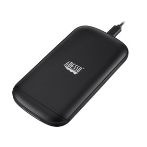 Adesso AUH-1020 mobile device charger Universal Black USB Wireless charging Fast charging Indoor