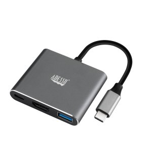 Adesso AUH-4010 laptop dock/port replicator USB 3.2 Gen 1 (3.1 Gen 1) Type-C Grey