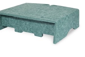 BakkerElkhuizen Q-Riser 90 Circular 76.2 cm (30") Green Desk