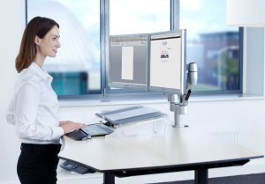 BakkerElkhuizen Space-arm 48.3 cm (19") Aluminium Desk