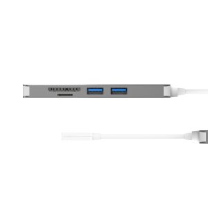 j5create JCD372 laptop dock/port replicator USB 3.2 Gen 2 (3.1 Gen 2) Type-C Silver