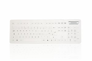 Accuratus 104V2 keyboard Medical USB QWERTY UK English White