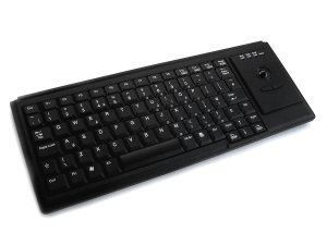 A Ceratech product. The KYB500-K82D is a high quality small footprint USB keyboard with an integrated roller ball mouse- in black. Supplied by Hypertec