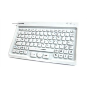 Accuratus KYBNA-SIL-MINCWH keyboard Medical USB QWERTY UK English White