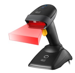 Adesso NuScan 2500TB - Bluetooth Spill Resistant Antimicrobial 2D Barcode Scanner with Charging Cradle