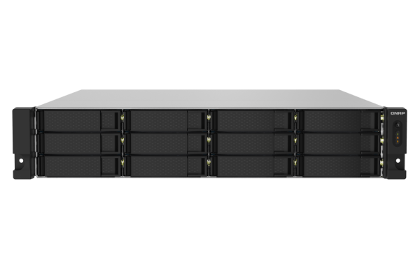 QNAP TS-1232PXU-RP-4G 264TB (Seagate Exos) - 12-Bay AL324 quad-core 1.7 GHz rackmount NAS with 250W redundant PSU 4GB DDR4 UDIMM RAM (max 16GB) SATA 6Gb/s 2x 10GbE SFP+ 2x 2.5GbE 1x PCIe Gen2 x2 slot