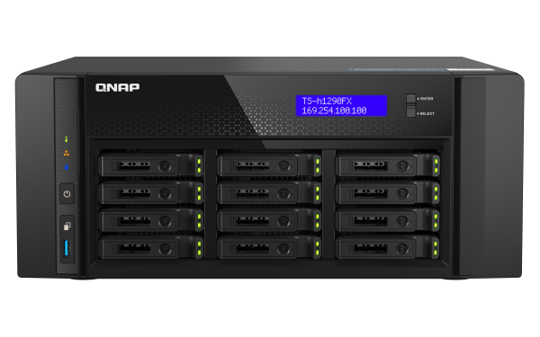 QNAP TS-h1290FX NAS Tower Ethernet LAN Black 7302P