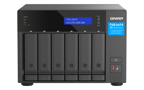 QNAP TVS-H674T-I5-32G NAS/storage server Tower Intel® Core™ i5 i5-12400 32 GB DDR4 HDD QNAP QTS Black