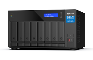 QNAP TVS-h874-i7-32G 176TB (Seagate Exos) - 8-bay QuTS hero NAS Intel Core i7 12-core (8 Performance cores + 4 Efficient cores) /20-thread 32GB SO-DIMM DDR4(max.64GB) 8 x 2.5″/3.5″ SATA HDD/SSD 2 x 2.5GbE 2x M.2 PCIe Gen4 x4 slots PCIe Gen4 slots HDMI 1.4