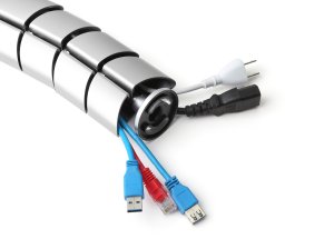 Equip Double-Channel Cable Management Spine, Silver