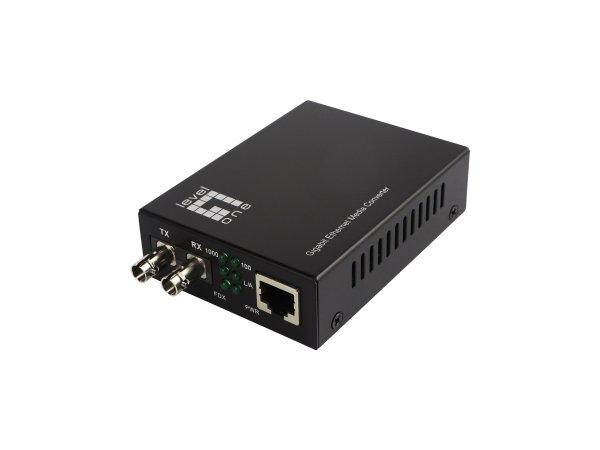 LevelOne RJ45 to ST Gigabit Media Converter, Single-Mode Fiber, 1310nm, 20km