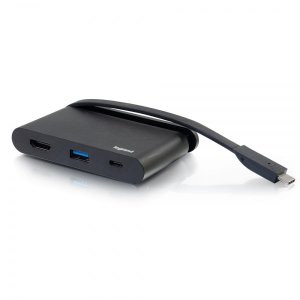 C2G USB-C to 4K HDMI Adapter with USB-A and Power Delivery