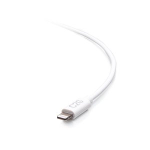 C2G 3ft (0.9m) USB-A Male to Lightning Male Sync and Charging Cable - White