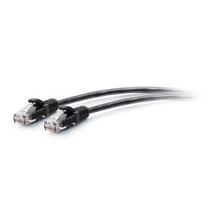 C2G 0.3m Cat6a Snagless Unshielded (UTP) Slim Ethernet Patch Cable - Black