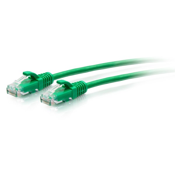 C2G 0.3m Cat6a Snagless Unshielded (UTP) Slim Ethernet Patch Cable - Green