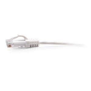 C2G 0.3m Cat6a Snagless Unshielded (UTP) Slim Ethernet Patch Cable - White