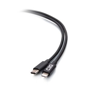 C2G 3ft (0.9m) USB-C® Male to Lightning Male Sync and Charging Cable - Black