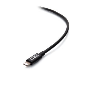 C2G 10ft (3m) USB-C® Male to Lightning Male Sync and Charging Cable - Black