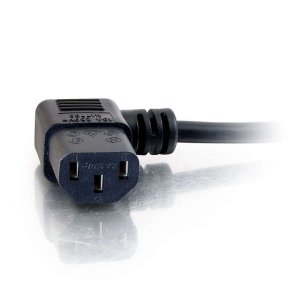 C2G 0.5m 18 AWG UK 90° Power Cord (IEC320C13R to BS 1363)