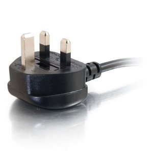 C2G 0.5m 18 AWG UK 90° Power Cord (IEC320C13R to BS 1363)