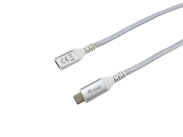 Equip 128375 USB 3.2 Gen 2 C to C Extension Cable M/F 0.5m 4K/60Hz 10Gbps White