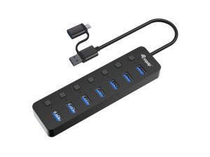 Equip 7-Port USB 3.2 Gen 1 Hub with Power Adapter