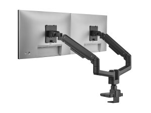 Equip 17"-35" Heavy-Duty Dual Monitor Desk Mount Bracket, Black