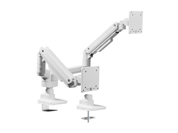 Equip 17"-35" Heavy-Duty Dual Monitor Desk Mount Bracket, White