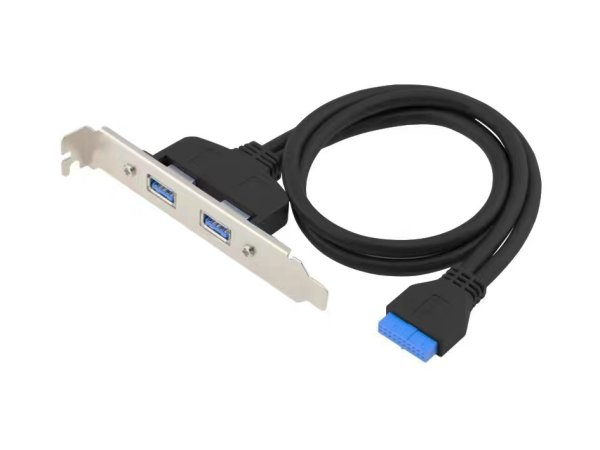 Conceptronic EMRICK11B 19 Pin Female to Dual USB-A Female USB 3.0 Adapter