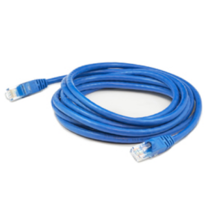 0.5ft RJ-45 (male) to RJ-45 (male) blue Cat6A straight shielded twisted pair PVC copper patch cable