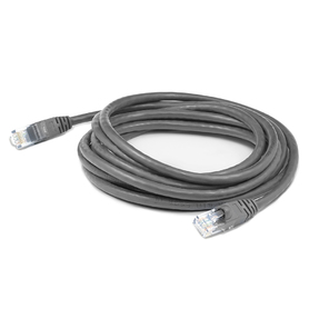 0.5ft RJ-45 (male) to RJ-45 (male) gray Cat6A straight shielded twisted pair PVC copper patch cable