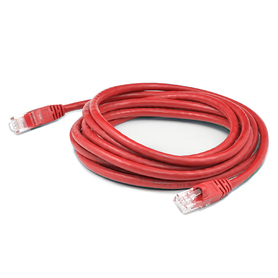 0.5ft RJ-45 (male) to RJ-45 (male) red Cat6A straight shielded twisted pair PVC copper patch cable