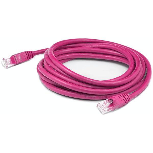 AddOn Networks 6in RJ-45 (Male) to RJ-45 (Male) Straight Pink Cat6 Slim UTP PVC Copper Patch Cable