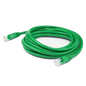 10ft RJ-45 (Male) to RJ-45 (Male) Shielded Straight Green Cat6 STP PVC Copper Patch Cable TAA Compliant