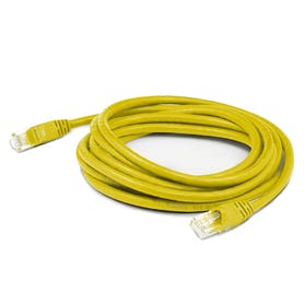 10ft RJ-45 (Male) to RJ-45 (Male) Shielded Straight Yellow Cat6 STP PVC Copper Patch Cable TAA Compliant