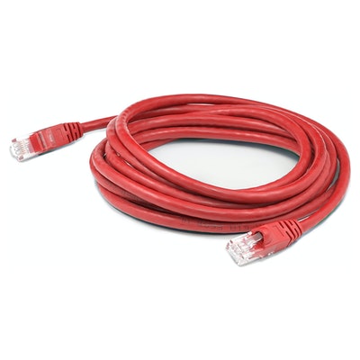 10ft RJ-45 (Male) to RJ-45 (Male) Straight Red Cat6 UTP PVC Copper Patch Cable with Solid Conductors