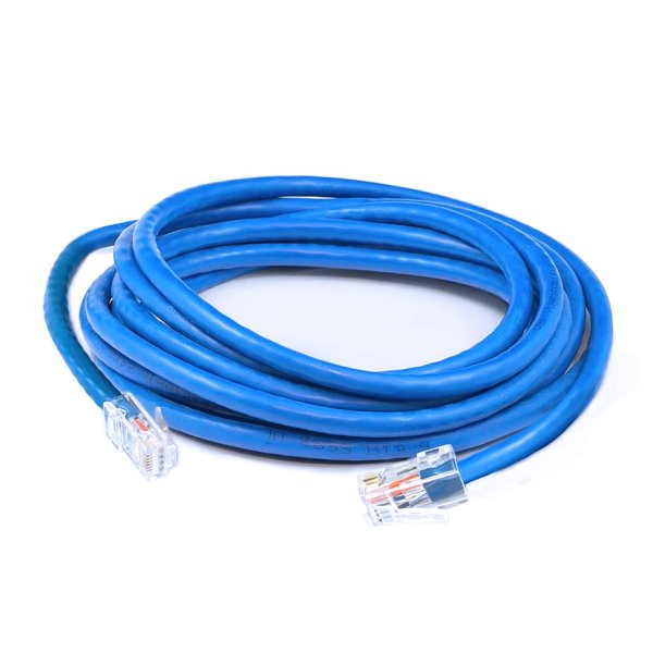 12ft RJ-45 (Male) to RJ-45 (Male) Blue Cat6 Slim Clear-Claw UTP PVC Copper Patch Cable