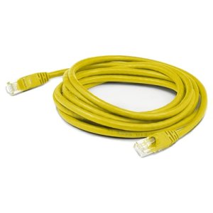 1ft RJ-45 (Male) to RJ-45 (Male) Straight Yellow Cat6A UTP PVC Copper TAA Compliant Patch Cable