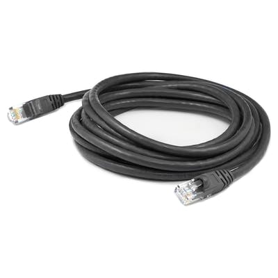 2ft RJ-45 (Male) to RJ-45 (Male) Black Cat6A Straight UTP PVC Copper Patch Cable TAA Compliant