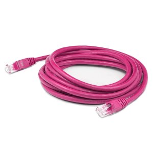 15ft RJ-45 (Male) to RJ-45 (Male) Pink Microboot, Snagless Cat6A UTP PVC Copper Patch Cable