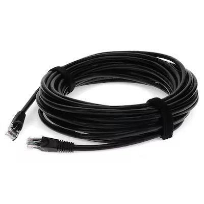 17.07 m, RJ-45, UTP, PVC, 24AWG, Cat6, Black