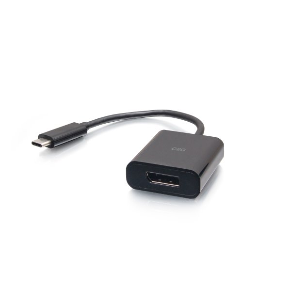 C2G USB-C to DisplayPort Adapter Converter - 4K 60Hz - Black